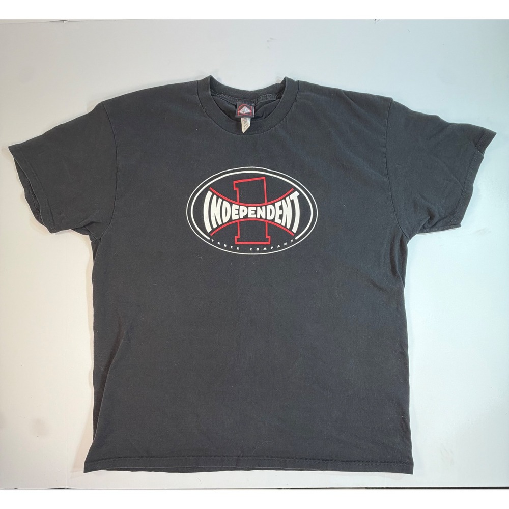 Independent Truck Company Mens XL Black Graphic T-Shirt Skateboarding Logo Tee